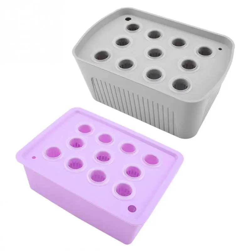 11 Holes Hydroponic System nursery pots Grow Plant Flower Deep Water Soilless Culture Box plant seedling Grow Kit 11 Holes Hydroponic System nursery pots Grow Plant Flower Deep Water Soilless Culture Box plant seedling Grow Kit