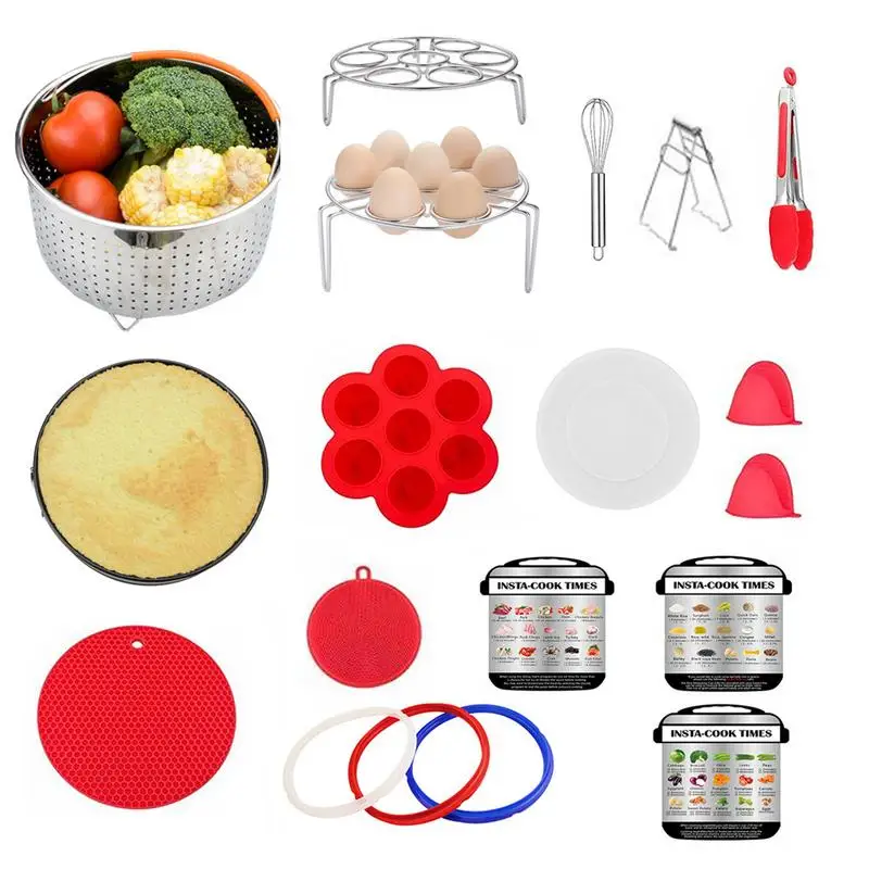 

19 - Piece Electric Pressure Cooker Accessories Instant Pot Basket Food Supplement Box Silicone Gloves Kitchen Utensil Set