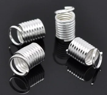 

Lovely 150 Silver Plated Coil End Crimp Fasteners 9x5mm (B11561)