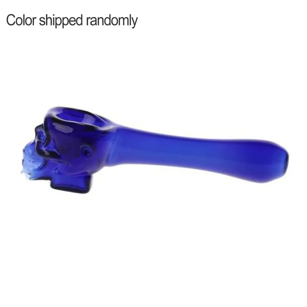 

Skull Herb Tobacco Pipe Unique Glass Smoking Pipes Cigarette Holder Filter