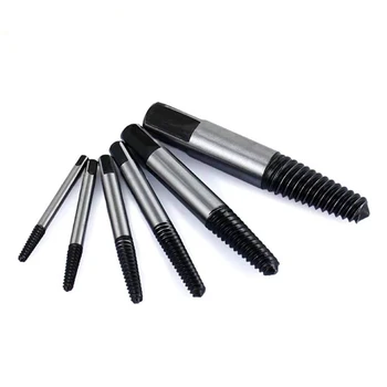 

6Pcs Drill Bits Guide Set Screw Extractor Center damaged Broken Screws Removal Tool set Bolt Stud Out Remover Power Tool Kit
