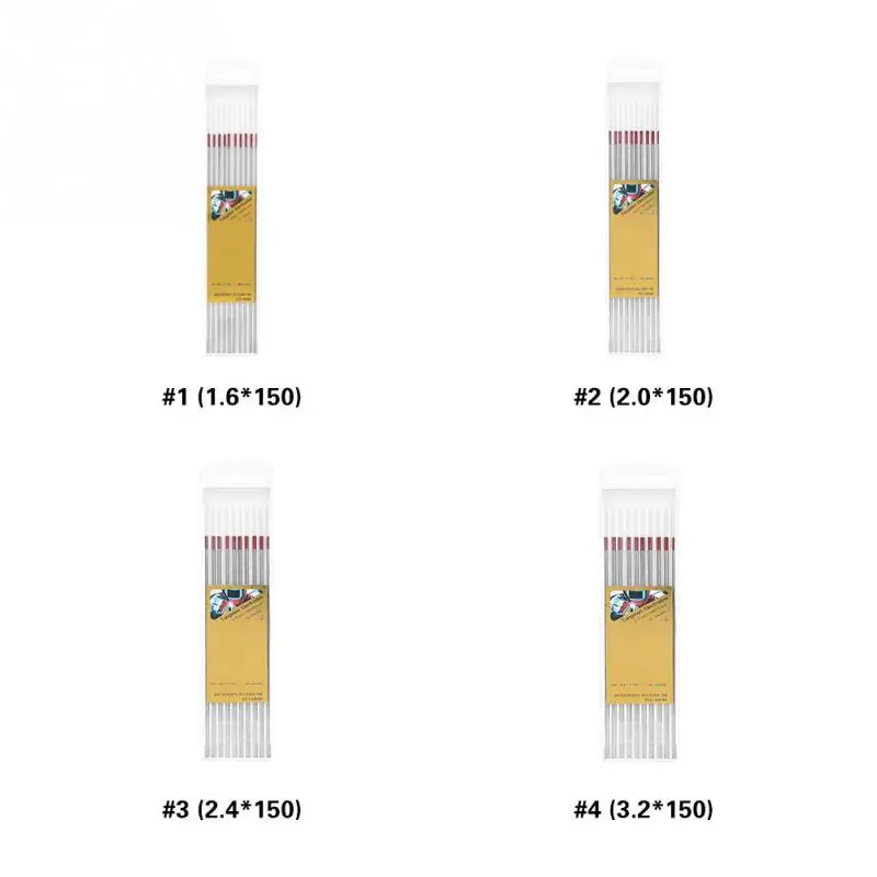 10 шт. 150 мм вольфрамовые электроды сварочные наборы для трубопровода из нержавеющей стали сварочный аппарат инструменты 1,6 мм 2 мм 2,4 мм 3,2 мм Размер опционально