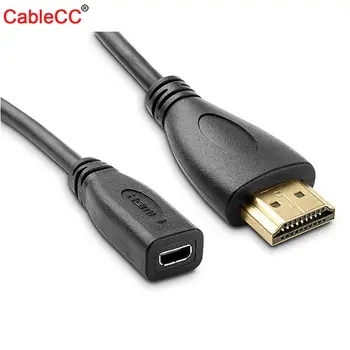 

Cablecc 20cm Micro HDMI socket Female to HDMI Male adapter Cable for Tablet & Cell Phone