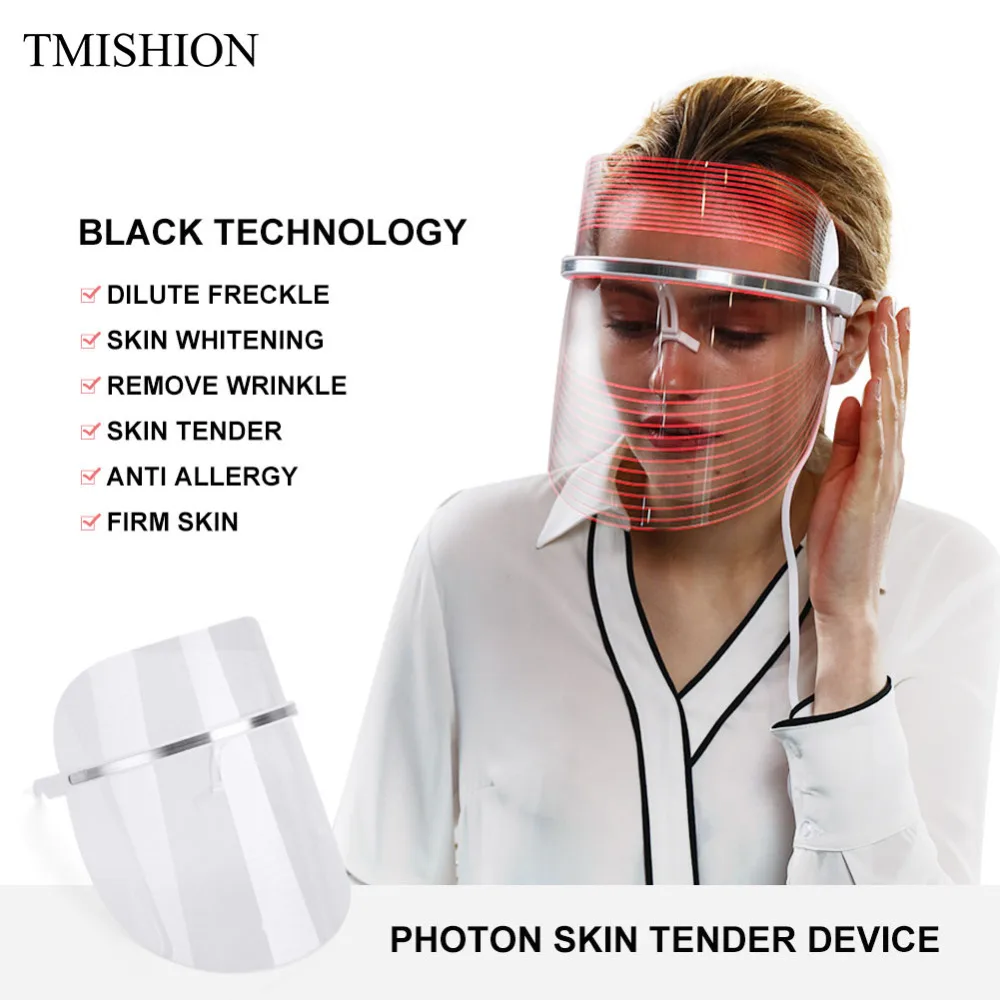 

LED Mask 2Color Photon Electric LED Mask Anti Wrinkle Removal Face Skin Rejuvenation Spa Salon Machine