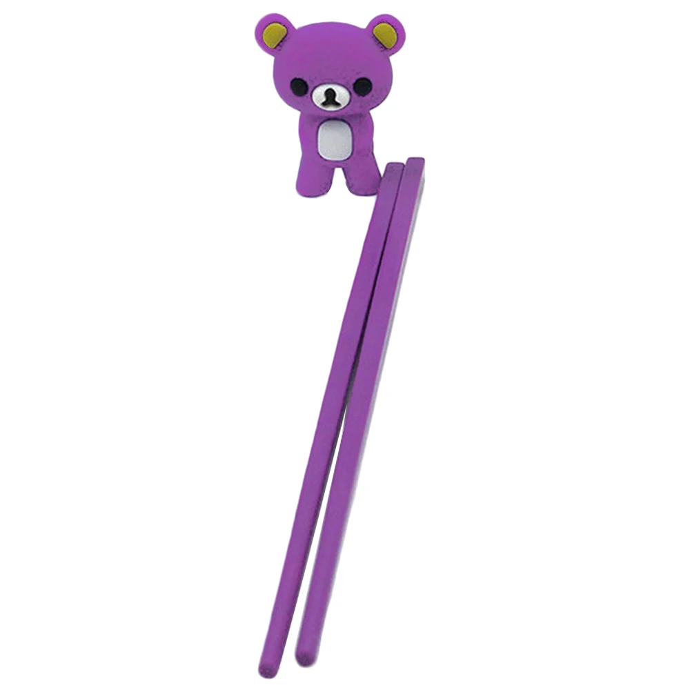 

Kids Chopsticks Cartoon Panda Children Training Learning Beginner Helper Silicone Chopsticks Easy Use Learn