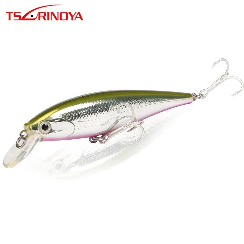 

TSURINOYA Fishing Lure DW34 78mm 9.2g Floating MINNOW Lure With Treble Hooks Hard Bait Dving Depth 0.8-1.2m Artificial Bait