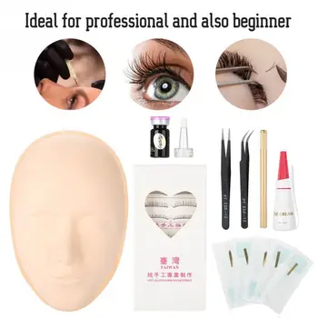

Eyelashes Training Kit False Eyelash Extension Practice Tattoo Pigment Tweezer Set for Beginner Makeup Tool Kits bc