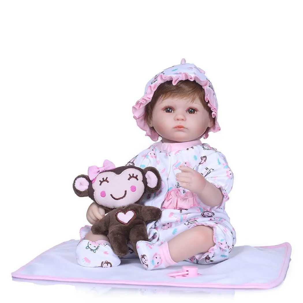

Kids Soft Silicone Realistic With Clothes Unisex Reborn Collectibles, Gift, Playmate Baby Doll 2-4Years