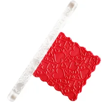 Помадка подарок прокатки форма сердца ролик помадка тиснение Скалки сахар ремесло инструменты помадка подарок инструмент для украшения кексов