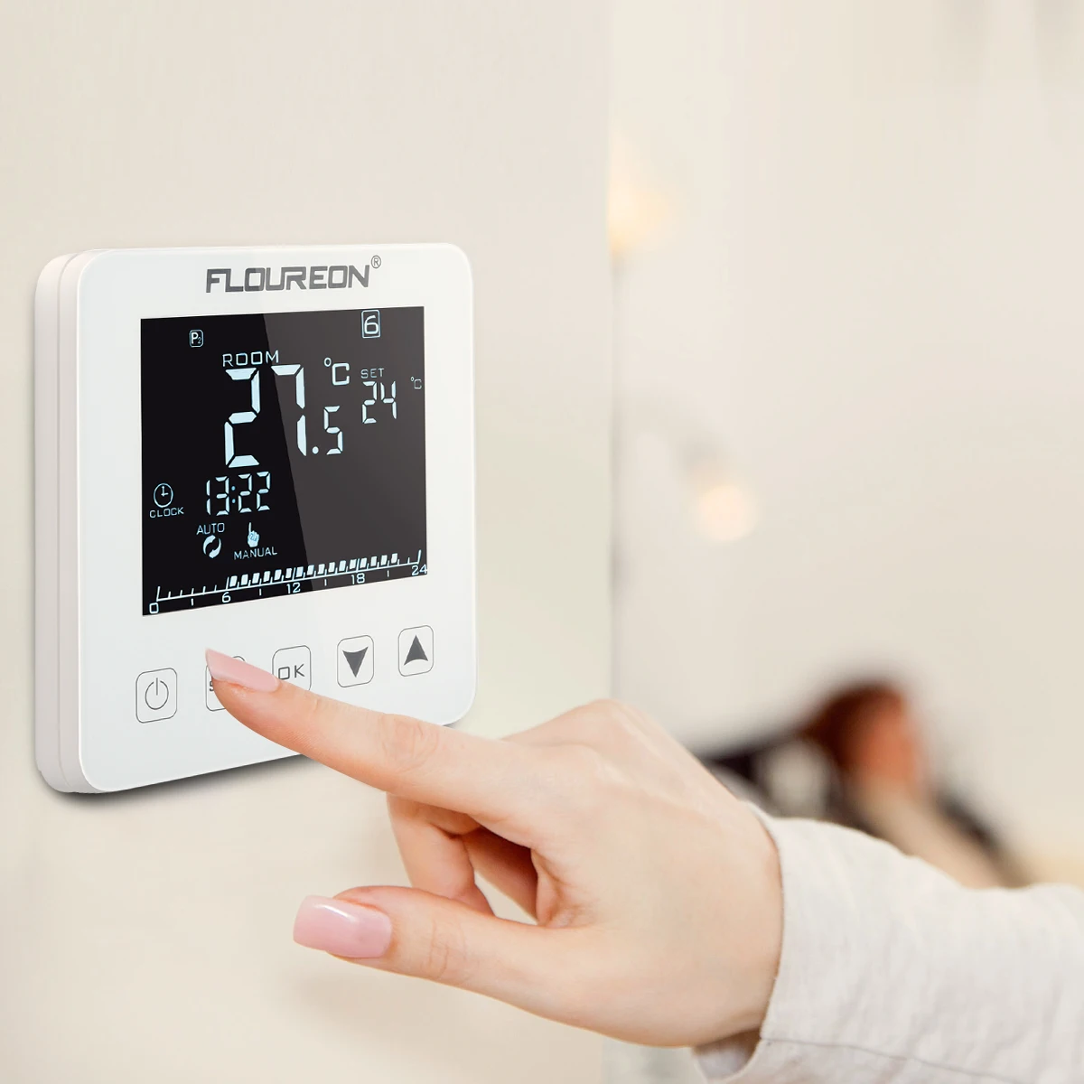

16A WiFi Heating Thermostat Electric Underfloor Heating Thermostats Touch Screen Temperature Controllers