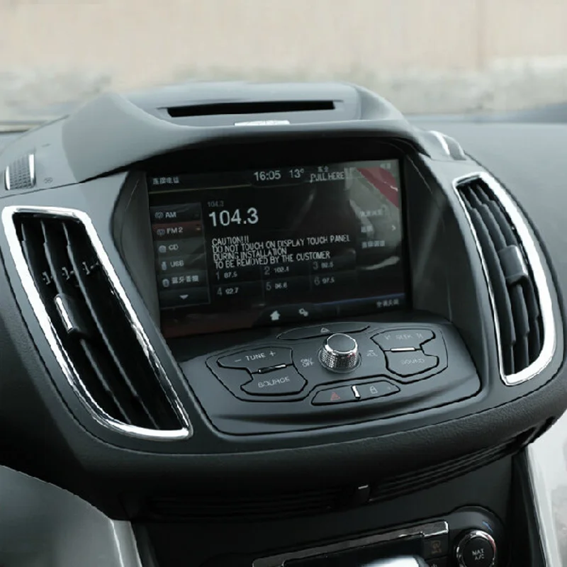Мой хороший автомобиль Хромированный передний кондиционер Вентиляционное покрытие круг декоративные блестки отделка наклейка для Ford Kuga Escape 2013