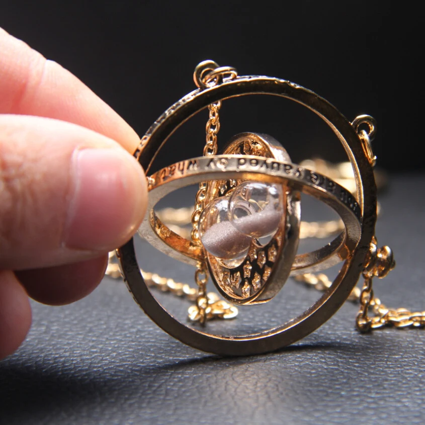 

Hot Sell Harri Pot Necklace Time Turner Hourglass Vintage Pendant Hermione Granger For Women Lady Girl Wholesale