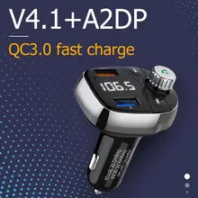 T62 Bluetooth fm-передатчик беспроводной громкой связи автомобильный комплект MP3-плеер QC3.0 USB зарядное устройство