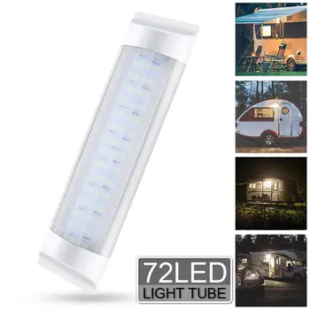 

1Piece 24V Car Interior Led Light Bar 10W 72 LED White Light Tube with Switch for Lorry Truck RV Boat