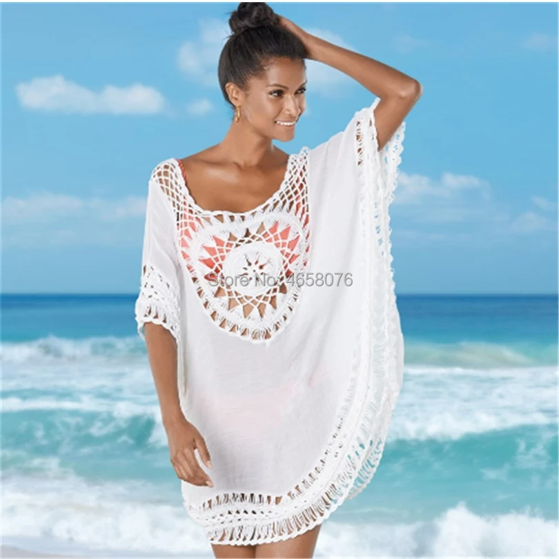 Пляжная одежда Saida De Beach Long Outings туники для женщин купальный костюм накидка до 2018