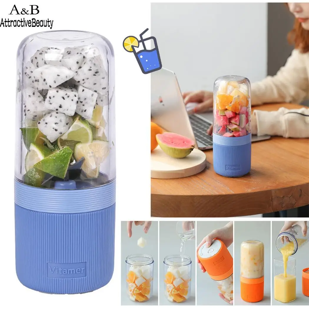 

Portable USB Electric Fruit Juicer Handheld Vegetable Juice Maker Blender Rechargeable Mini Juice Making Cup With Charging Cable