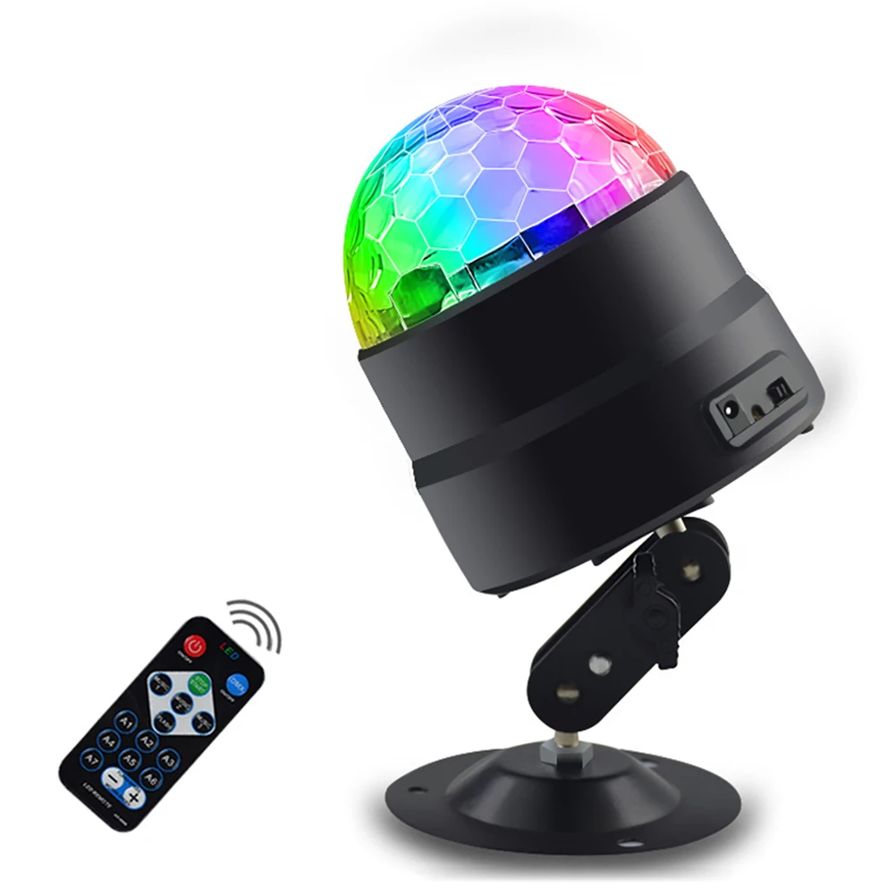 Для светодио дный KTV Звук управление RGB вечерние партия Декор DJ магический шар лампы Авто вращающийся Mini USB дискотека подарок сцены
