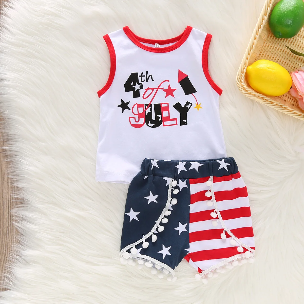 

4th of july outfit toddler girl outfits children clothes 2019 kids boutique baby clothing sleeveless print letter pullover