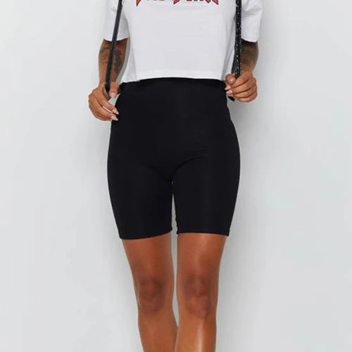 Летние женские повседневные шорты 2019 новые женские летние черные повседневные эластичные шорты с высокой талией простые горячие шорты