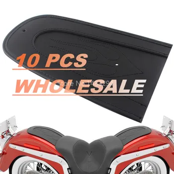 

10 PCS WHOLESALE Black Leather Flame Rear Fender Bib Cover Cushion Fit For Harley Sportster XL 883 1200 2004 - 2015