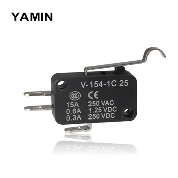 

Micro Switch Fretting Limit switches V-154-1C25 Small-sized Mini Point 250VAC Action Stroke Switch (20PCS)