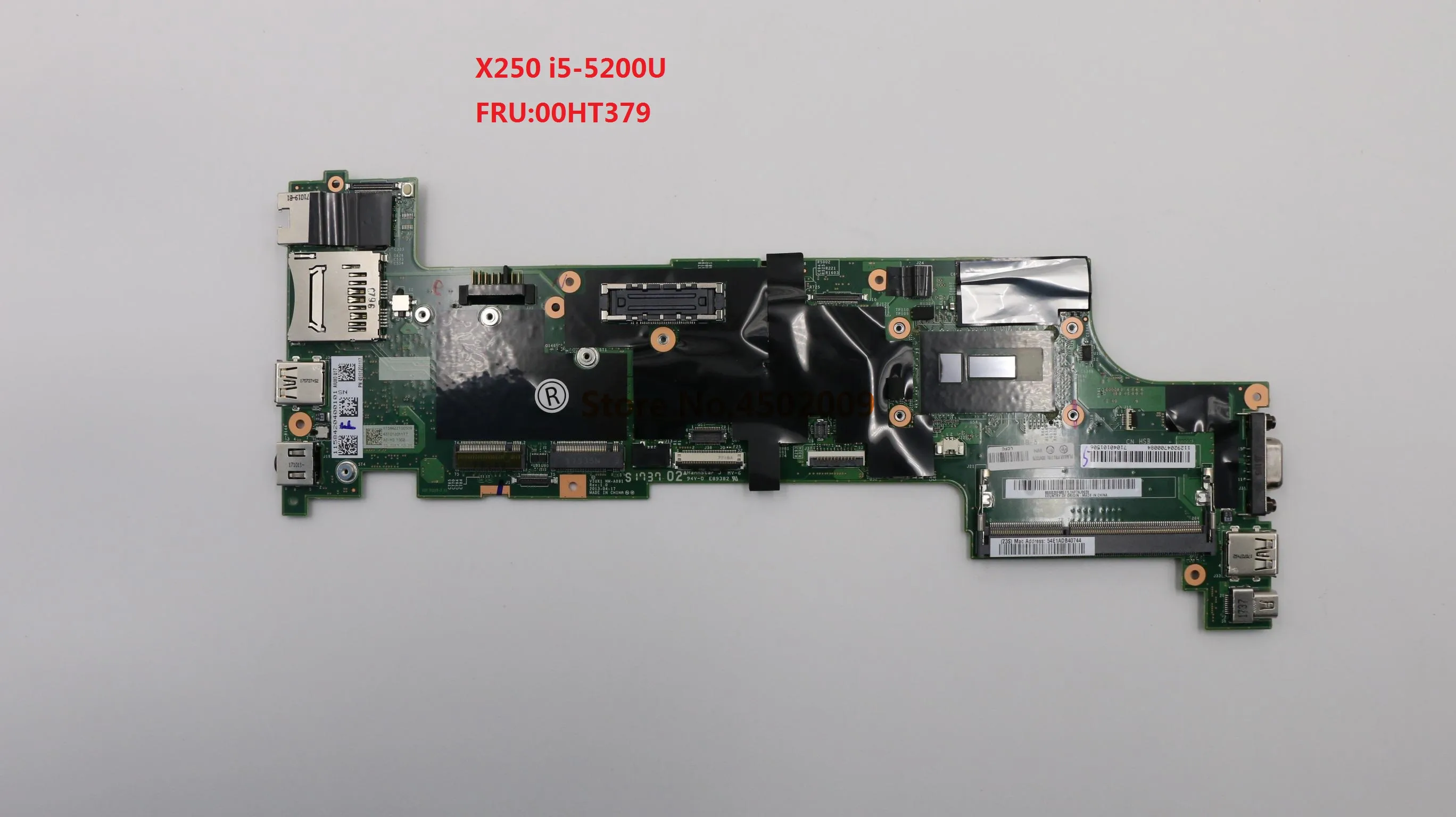 Для lenovo Thinkpad X250 FRU: 00HT379 материнская плата для ноутбука с SR23Y I5-5200U 100%