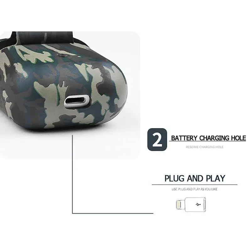 HobbyLane Силиконовый противоударный защитный чехол с карабином для Airpods i10 i12 TWS Bluetooth