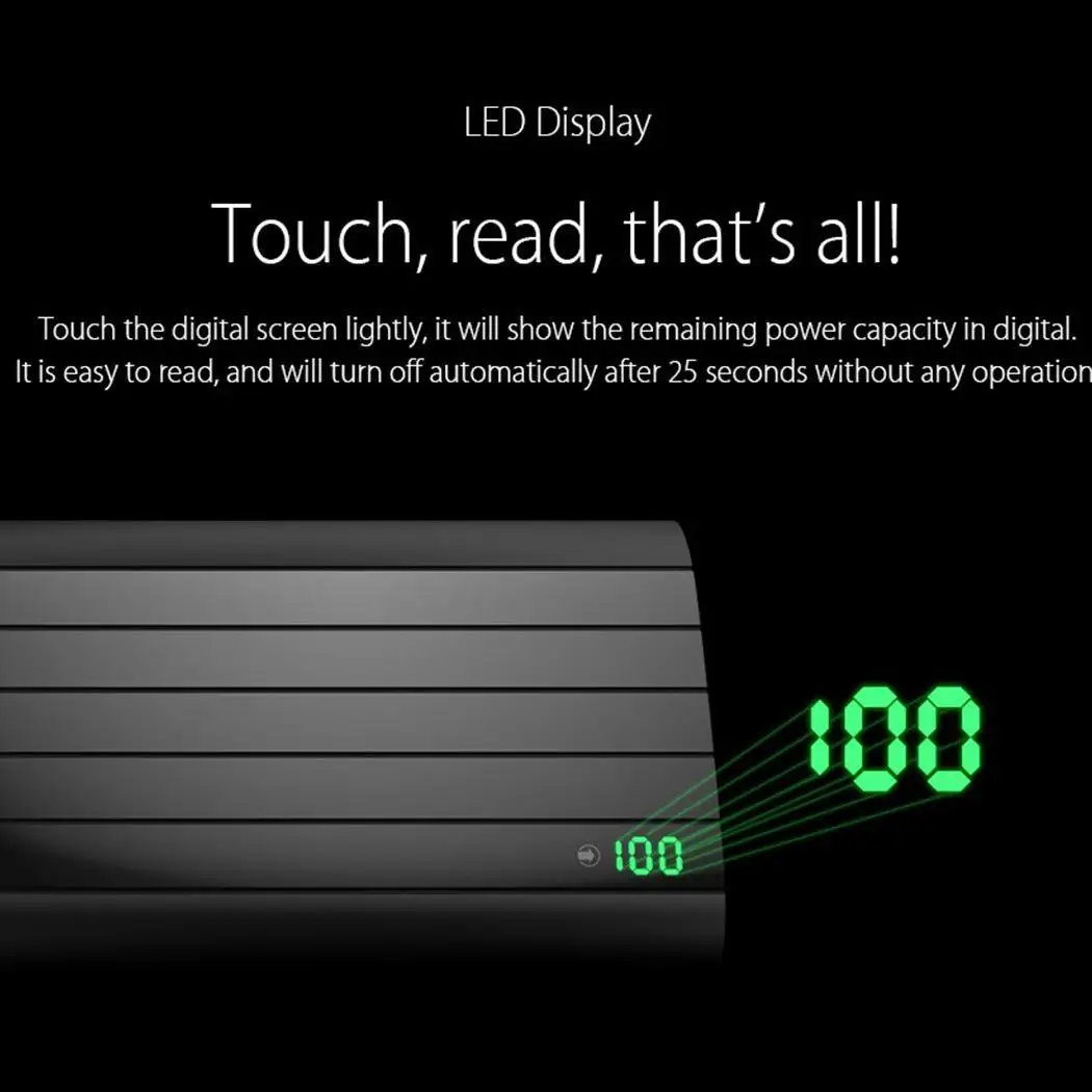 VINSIC 18650 Power Bank 20000 мАч быстрое зарядное устройство для мобильного телефона внешний
