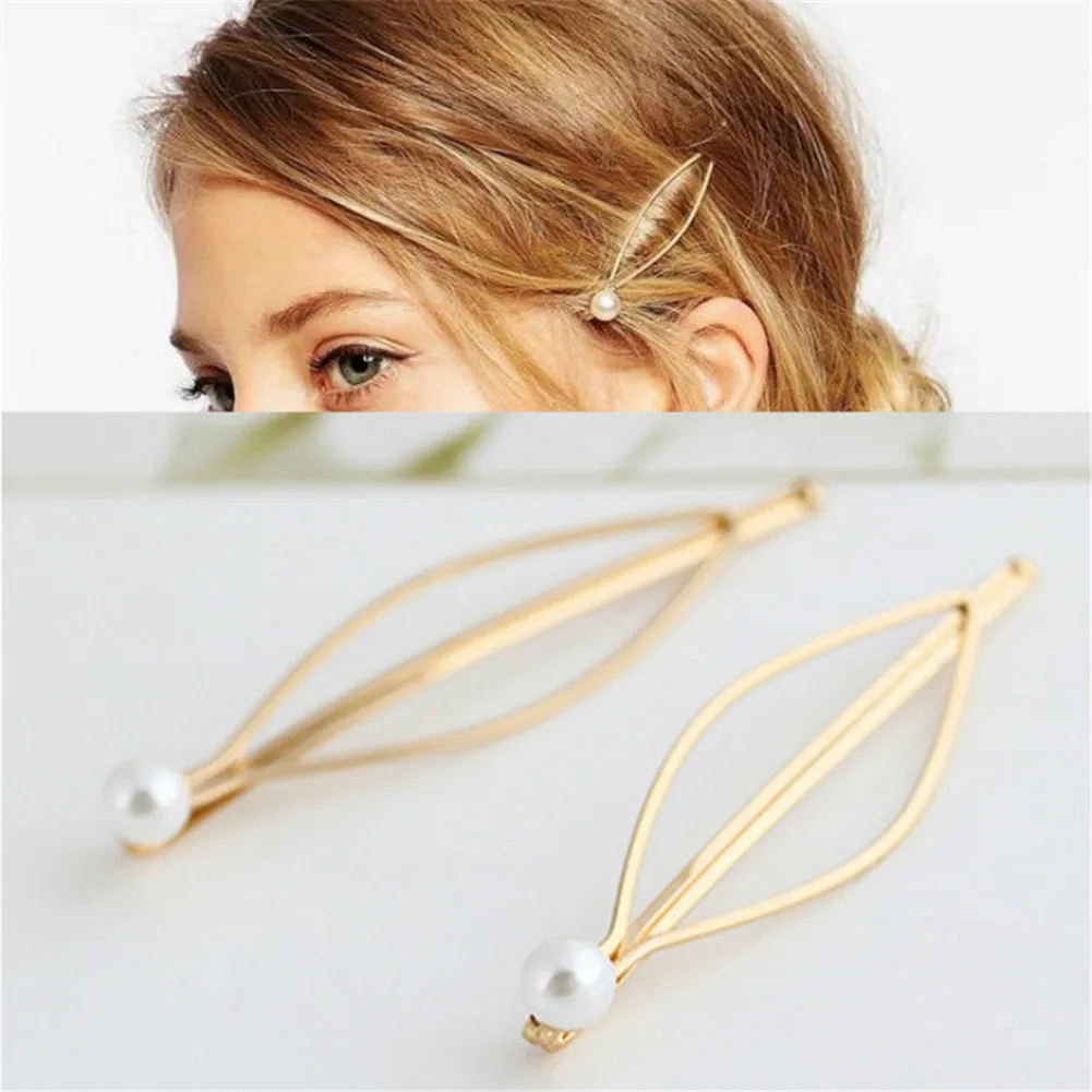 

Fashion Jewelry hair clips for girls Hairpins Hairpins Women Beautiful Plated Women Pearl Hair Clips Bridal Headdress