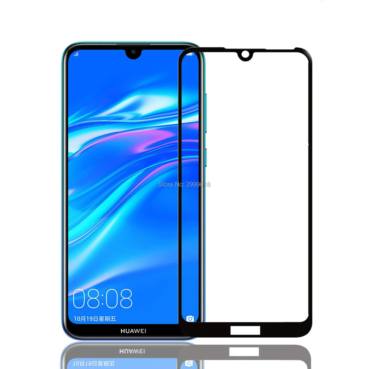 2 PACK Y6 2019 Screen Protector Glass,Tempered Glass Screen Protect for Huawei Y6 2019 Anti-Scratch Case Friendly ALWXCP Anti-Oil Crystal Clear -Transparent 9H Hardness 