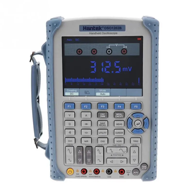 

Hantek DSO1202B Oscilloscope Multimeter 2CH 200MHz 1GSa/s Digital Oscilloscope Kit AC100-240V