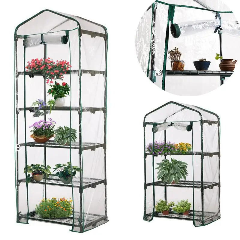 PVC Garden Greenhouse Plant Cover Corrosion-resistant Mini Garden Heater Cover Waterproof And Anti-UV Without Iron Frame
