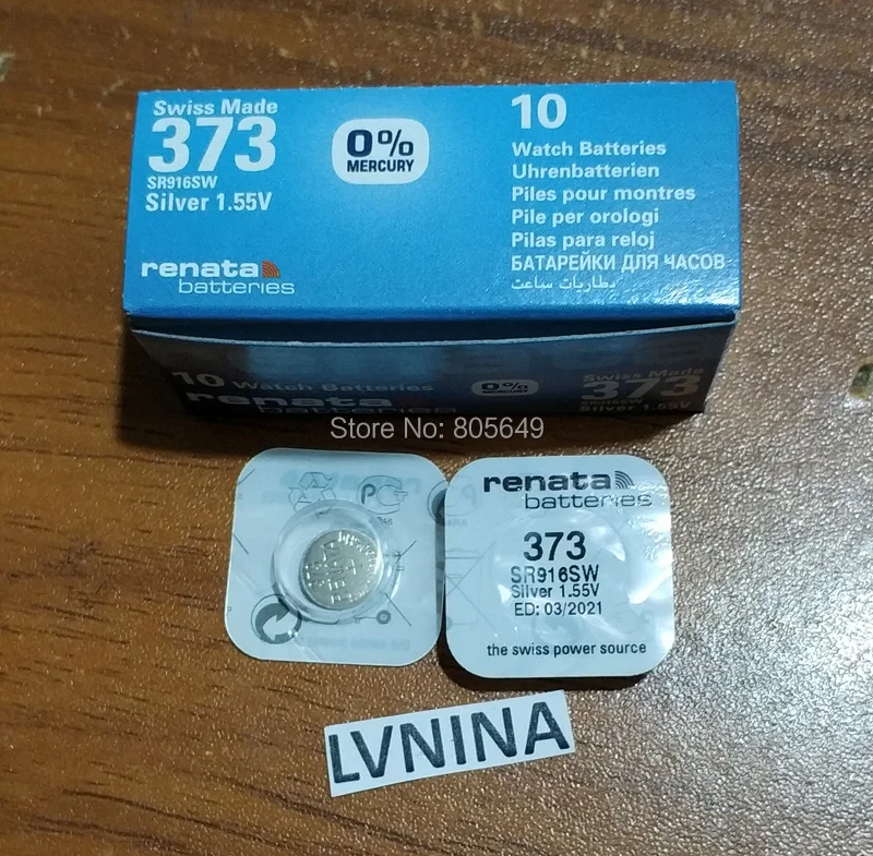 10xrenata часы с оксидом серебра 373 SR916SW 916 1 55 V 100% оригинальный бренд renata renata916