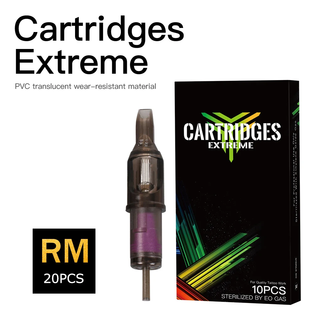 20 pcs Disposable Round Curved Magnum RM For Tattoo Rotary Pen