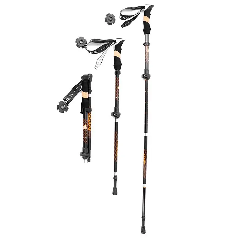 

Fashion Folding Trekking Pole Hiking / Climbing Non-slip Travel Stick Outdoor Off-road Aluminum Cane Suitable For The Elderly
