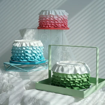 

6inch shirt artificial fondant cake models in clay Tiffany blue/pink/green for store showcase photography props