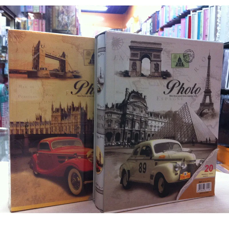 

Hot Selling Retro Album 4R 6 Inch DIY Photo Albums Souvenir Lover Wedding 8 Inch Box Album Birthday Gifts Family Memory Record