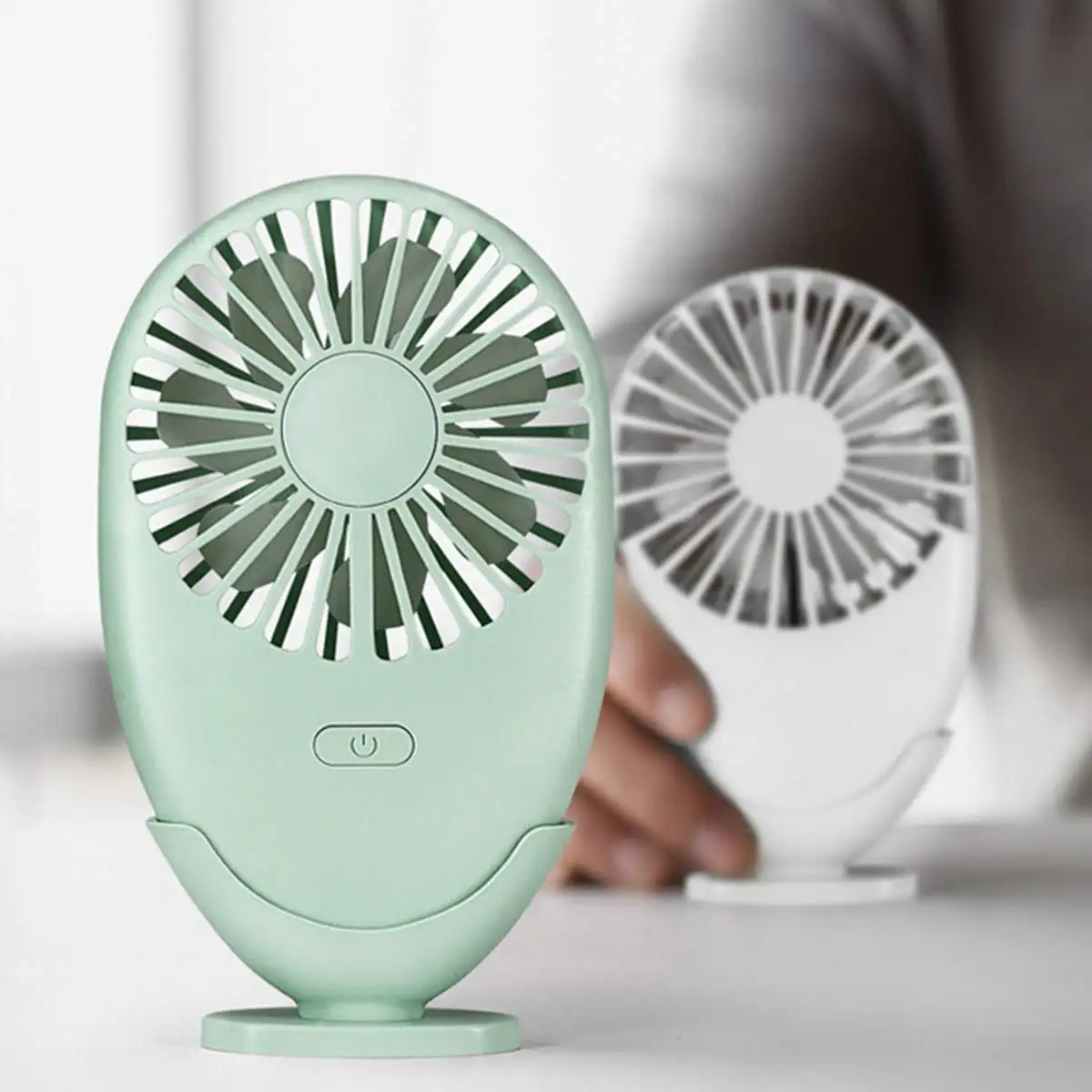 

USB Handheld Mini Handheld Fan Rechargeable Portable Outdoor Desk Table Small Electric Fan With Colorful Led Light