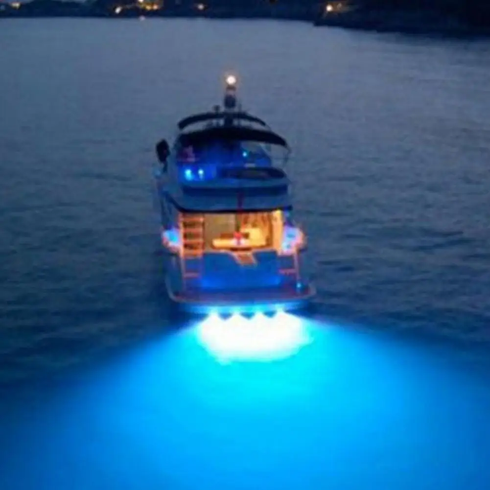 

12-24V 9W White Blue Underwater Light 6LED Underwater Lights LED Waterproof with Waterproof Connector for Boats Ships