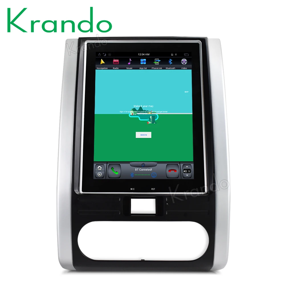 Excellent Krando Android 8.1 10.4" Vertical screen car radio gps player for Nissan X-trail Qashqai 2007-2012 navigation multimedia system 3