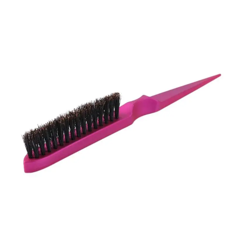 

Pure Boar Bristle Hair Dress Comb Fluffy Hair Brush Anti Loss Plastic Salon Hair Comb Scalp Hairdresser Styling Tool