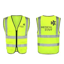 3D мульти-карманный светоотражающий жилет дышащая Светоотражающая одежда с высокой видимостью для бега на открытом воздухе безопасности бега езды