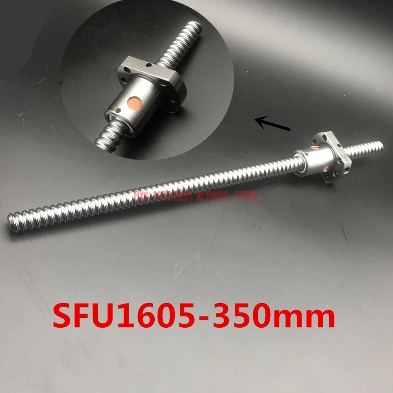 

2023 Real Rushed Cnc Router Parts AXK Linear Rail Sfu1605 Ballscrew Set : 1 Pc Ball Screw - L350mm + 1605 Nut For Cnc Parts