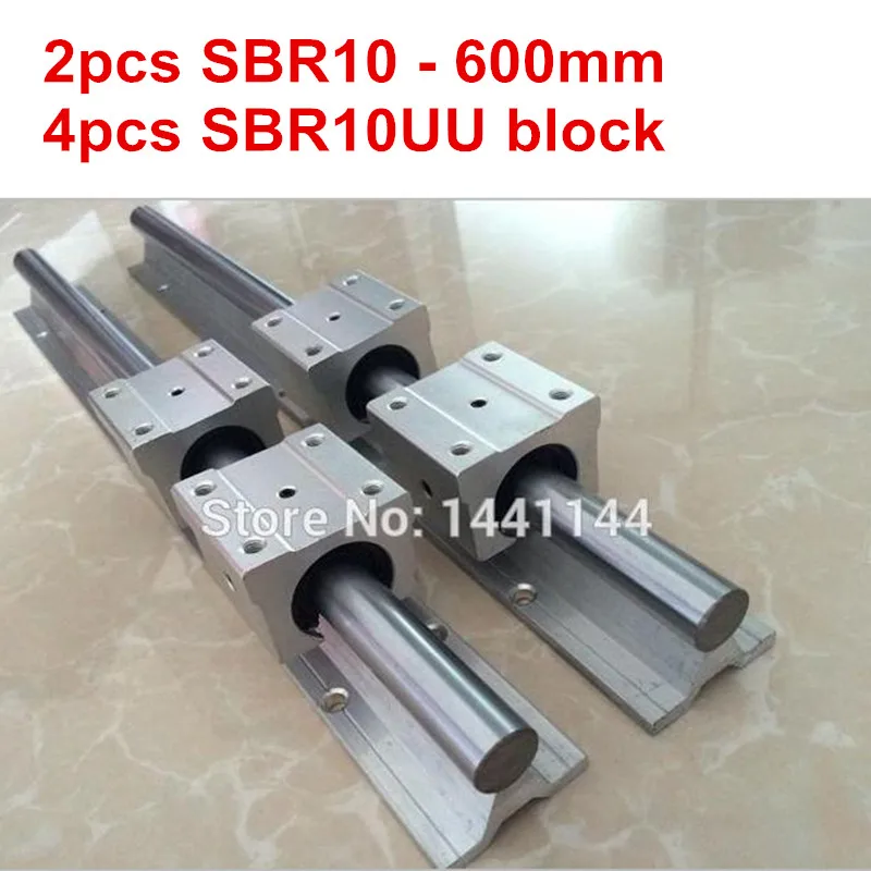 Линейная направляющая SBR10: линейная 2 шт. SBR10 - 600 мм + 4 блока SBR10UU для деталей ЧПУ |
