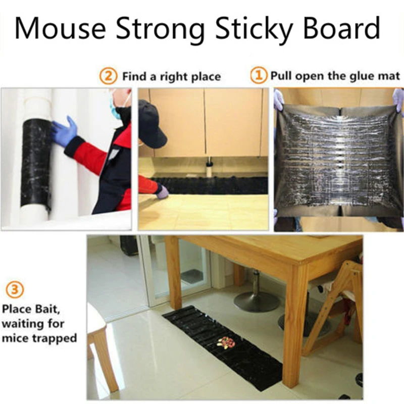 Big Size Mice Mouse Snap Rodent Glue Traps Board Super Sticky Rat Snake Bugs