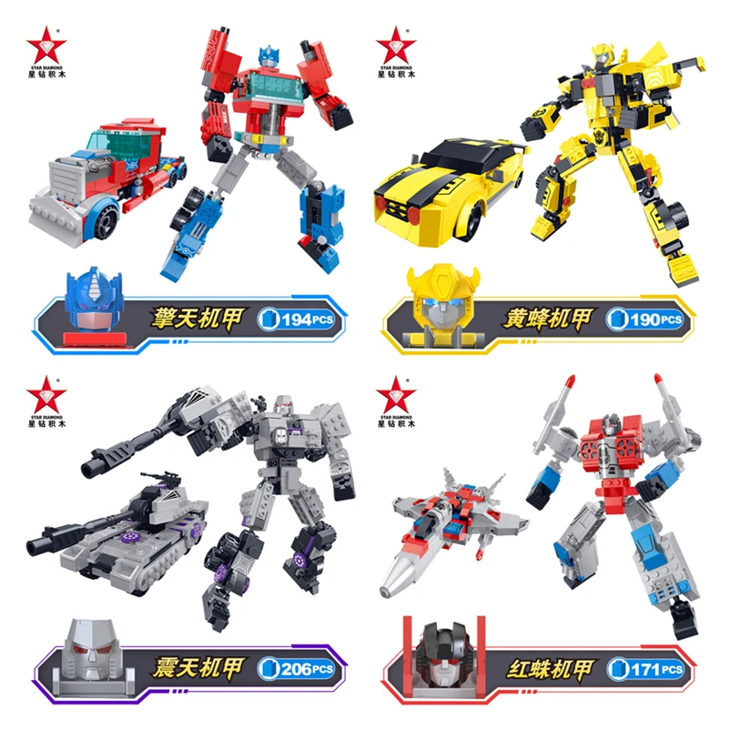 

2-in-1 Transformation Serie Building Blocks Set Robot Car Truck Model Deformation Toys For Boy Starwars Kids
