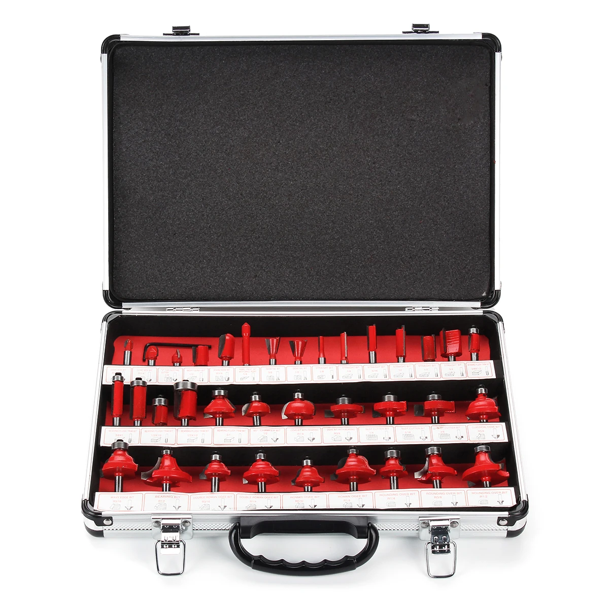 35pcs Router Bits Set Professional 1/4 Shank Tungsten Carbide Router Bit Cutter Set With Case For Wood Woodworking Tool 35pcs Router Bits Set Professional 1/4 Shank Tungsten Carbide Router Bit Cutter Set With Case For Wood Woodworking Tool