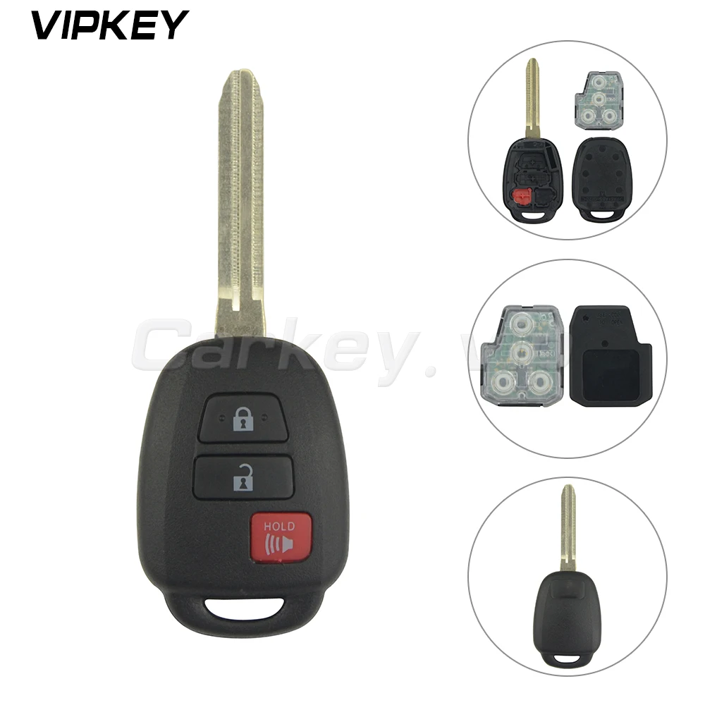 Remotekey For Toyota RAV4 TACOMA 3 Button 314.4mhz Hyq12bdp No Chip Remote Key Fob Control TOY43 Blade