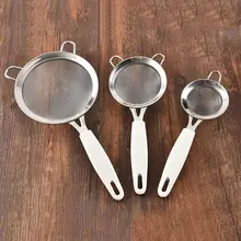 Нержавеющая сталь сито домашняя выпечка ручной Порошок Кухня Сахар Мука сито сетка 8 см 10 см 14 см