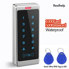 Support 1000Card and 500Password Touch Keypad Entry System Office Access Waterproof Access control Wiegand RFID Card Reader Support 1000Card and 500Password Touch Keypad Entry System Office Access Waterproof Access control Wiegand RFID Card Reader
